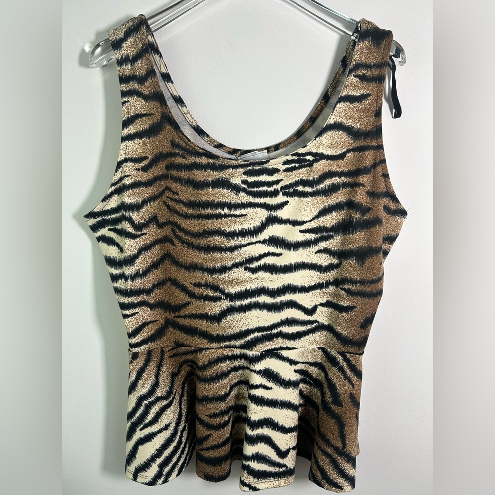 VTG Y2K CAREN SPORT Zebra Print Tank